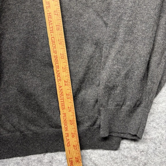 Eddie Bauer Long Sleeve Cashmere Blend V Neck Pullover Sweater Mens XL Gray - Picture 3 of 5